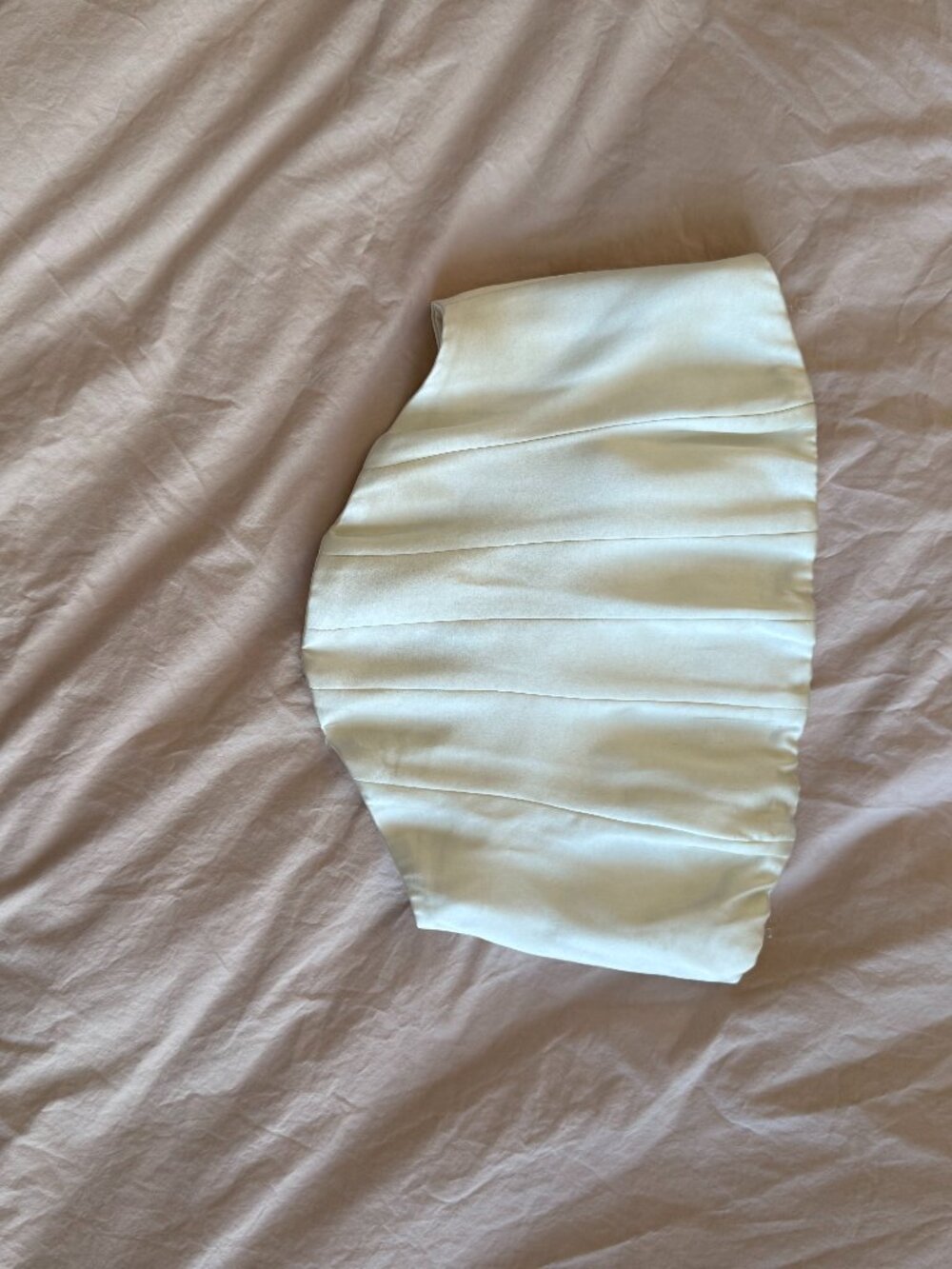 Oh Polly silk/satin cream corset zip up